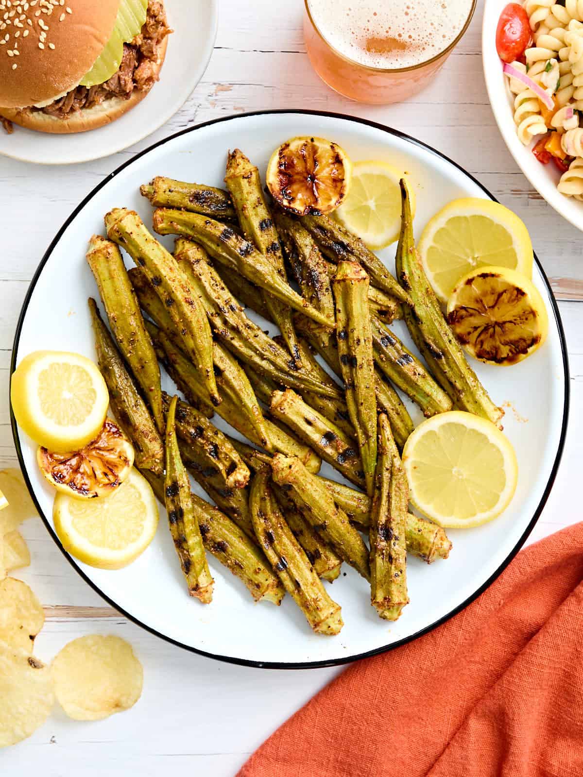 Grilled Okra