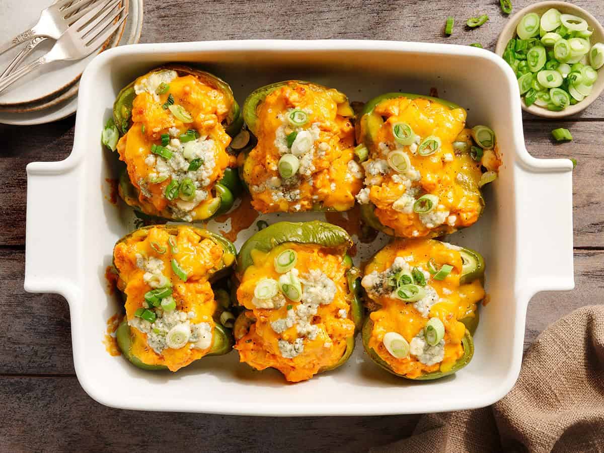 Buffalo Chicken Stuffed Peppers
